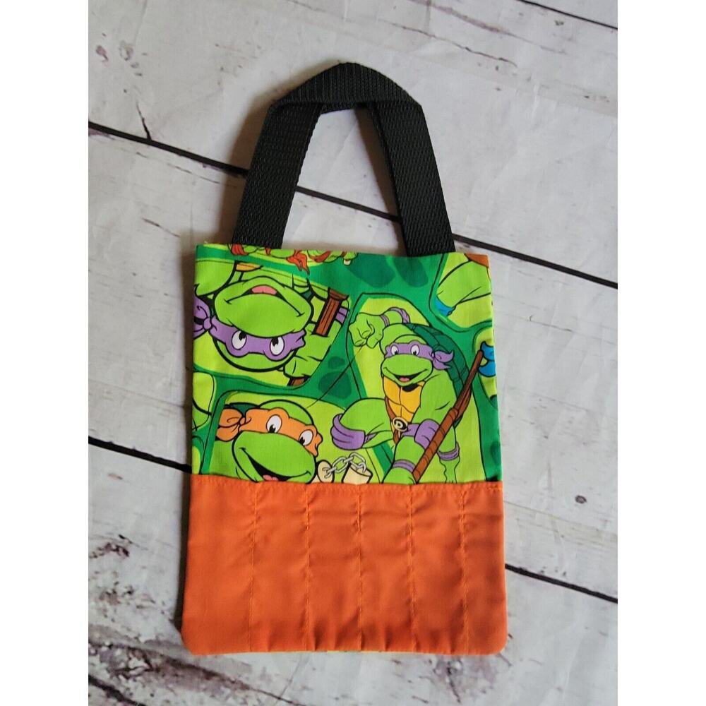 Handmade Ninja Turtle Crayon holder Tote Bag travel coloring bag